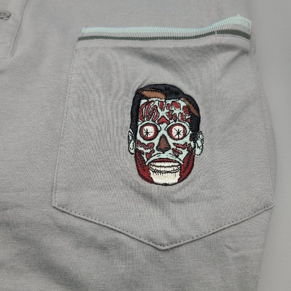 Fright Rags THEY LIVE Golf Polo Shirt Embroidered Zombies Sz XL New - Picture 2 of 6